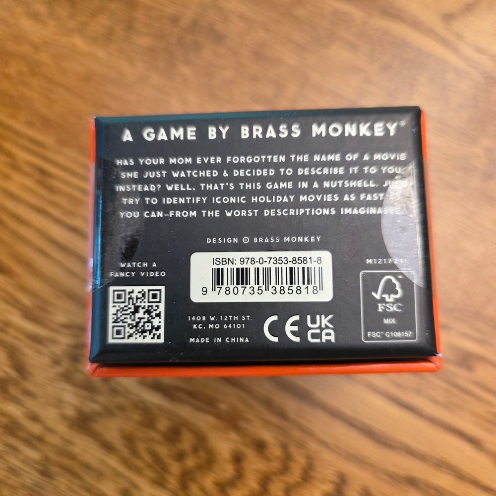 Brass Monkey Poorly Explained Movies Holiday Edition Card Game Christmas Trivia - Picture 4 of 11